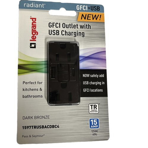 Amp gfci outlet usb - type, a
